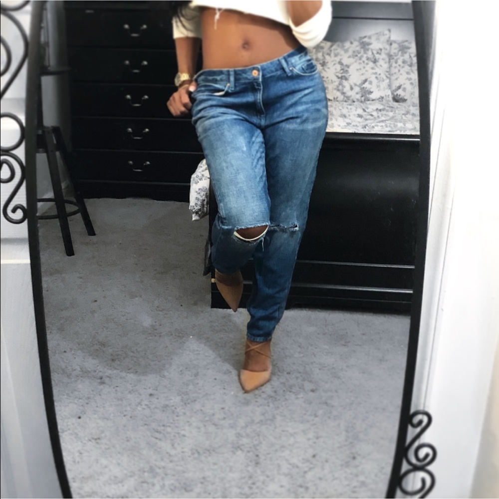 Blue Boyfriend Jeans
